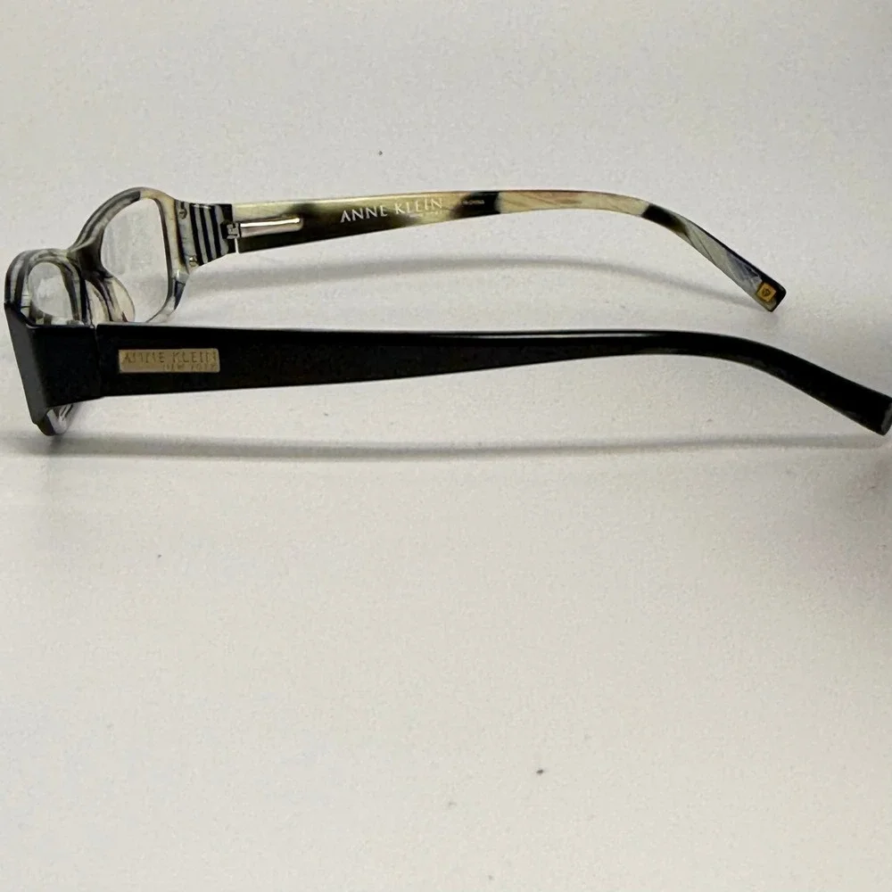 Anne Klein AK 8061 170 Black Horn Rectangular Eyeglass Frames 51-15-135